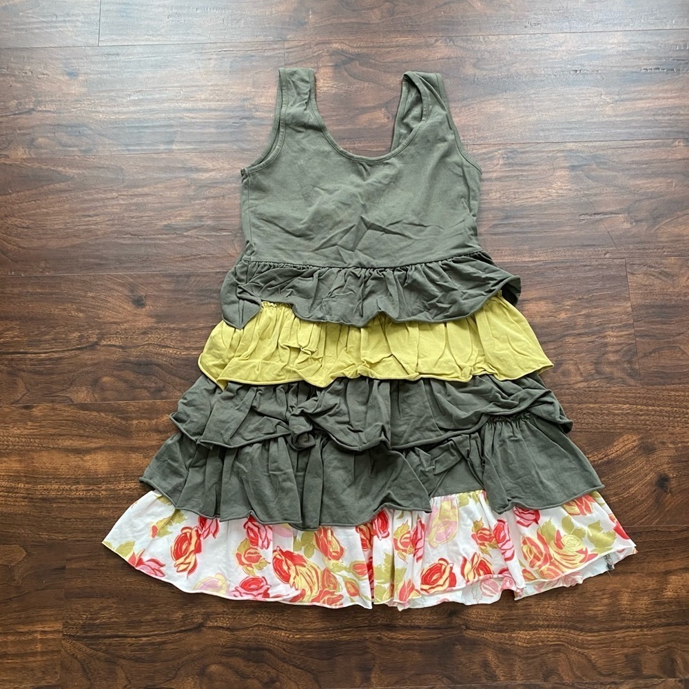 Matilda Jane Serendipity Xanadu  Tunic Tank Tiered Ruffle Dress Size Small